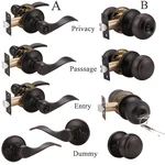 Privacy Handles Passage Wave Door Levers Round Entry Locks Oil Rubbed Bronze. Fixed Price $19.62.