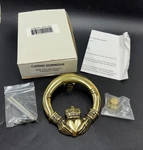 Solid Brass Irish Claddagh Door Knocker Made In Uk / Ireland With Hardware. Fixed Price $37.95.