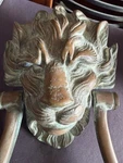 Antique Reclaimed Lion Head Door Knocker Large 4.2 Lbs Bronze / Brass. Fixed Price $200.00.