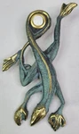Solid Brass Lizard / Gecko Doorbell Button - Flora & Fauna. Fixed Price $52.00.