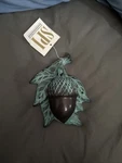 Spi Acorn & Leaf Door Knocker Brass Patina Ec 5 1/4". Fixed Price $35.10.