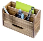 Mygift Premium Acacia Solid Wood Desk Organizer With Mail Sorter, 3 Pencil.... Fixed Price $14.99.