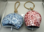 New W/ Tags Pair (2) William Morris Print Metal Bell- Blue & Red Floral Ropes. Fixed Price $27.99.
