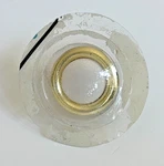 Vintage Round White Doorbell Push Button Brass Center Wired Wall Mount Nos. Fixed Price $11.95.