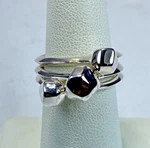 Kit Heath Rokk Nugget Stackable Ring Set Sterling Silver Size 6.5 Nwt 8.7G. Fixed Price $60.48.