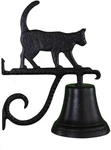 Cat Cast Aluminum Black Satin Hanging Montague Dinner Bell U.s.a.. Fixed Price $56.00.