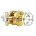 Glass Door Knobs Gold Interior Satin Brass Privacy For Be.... Fixed Price $52.39.