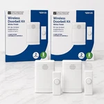 Utilitech Wireless Doorbell Kit White Battery Powered Chime Options 2-PACK New. Fixed Price $14.99.