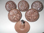 12 Cast Iron Antique Style Cross Drawer Pull Barn Handle Door Knobs Round Church. Fixed Price $12.99.