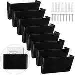 8 Pcs Black Plastic Wall Mount File Holder Mail Organizer Single Pocket Rack. Fixed Price $60.44.