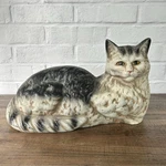Antique Wilton Foundry Cast Iron Cat Fireside Lounging Resting Doorstop Great. Fixed Price $290.00.