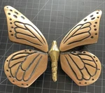 Nice Vintage Signed Michael Healy Doorbell Ringer Brass Butterfly Knocker. Fixed Price $30.00.