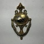 Vtg Brass Door Knocker Victorian French Provincial Theme Ornate Urn Heavy Duty. Fixed Price $88.00.