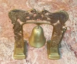 Dragon Design Brass Temple Bell With Mallet.. Fixed Price $19.00.
