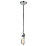 Innovations Gatsby Bare Bulb Mini Pendant, Chrome/gray Cord 100PC-10GY-5PC. Fixed Price $79.20.