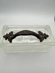 Vtg Rustic Cast Iron Drawer Pull Gothic Victorian Style Face Design Handle. Fixed Price $21.95.