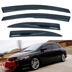 Lqqdp Pcs Jdm Smoke Window Visors 06-11 Civic 4-DOOR Sedan Tape-on. Fixed Price $53.71.