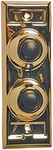 #BC203 Brass Wired Classic Two Gang Family Unlighted Push Button With Black. Fixed Price $27.04.