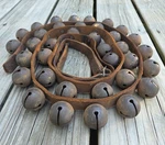 Antique Bevin Horse Carriage Sleigh Bells Leather Strap 36 Crotal 65". Fixed Price $149.99.