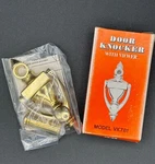 Brass Door Knocker W/eye Viewer Nos 4.25" W/hardware And Instructions Nib. Fixed Price $6.50.
