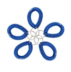Wrist Coil With Split Key Ring, Blue, PK5 Pack. Fixed Price $15.62.