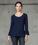 Mango Violeta Sweater Blue Metallic Bell Sleeve Shimmer Glam Whimsigoth Boho. Fixed Price $15.84.
