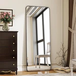 Beautypeak Black Full Length Mirror, 56"X21" Rounded Corner Floor Stan.... Fixed Price $64.61.
