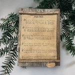 Rustic Jingle Bells Sheet Music Wall Art On Antique Barn Wood. Fixed Price $21.00.