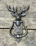 Deer With Antlers Metallic Cast Iron Door Knocker, 9 X 5. Fixed Price $40.00.
