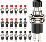 20 Pcs Spst Mini Momentary Push Button Switch 1A 250VAC No Black Red Cap. Fixed Price $15.99.