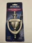 New Schlage Door Knocker Solid Brass Model SC2-3125-619 Satin Nickel. Fixed Price $27.97.