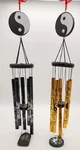 Two Feng Shui Yin Yang Wind Chimes Pair Gold & Black Bells Peace Harmony Balance. Fixed Price $19.99.