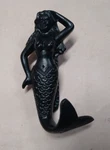 Nautical Beach House Ocean Entry Door Knocker Cast Iron Large Mermaid Black. Fixed Price $16.95.