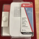 Utilitech Wireless Doorbell Model 206968-03 / 6141. Fixed Price $17.99.