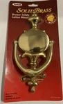 Solid Polished Brass Front Door Knocker Fancy Colonial 8-1/2" X 4" Ives. Fixed Price $19.99.