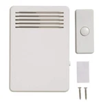 75 Db Wireless Plug-in Door Bell Kit With 1-PUSH Button, White. Fixed Price $12.99.