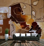 3D Brown Leaves ZHUA10327 Wallpaper Murals Removable Self-adhesive Amy. Fixed Price $14.29.