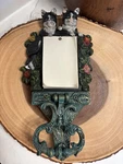 Vintage 80S Cast Iron Door Knocker Tuxedo Cat Note Pad Cottage Whimsical 10. Fixed Price $45.00.