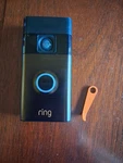 Ring Video Doorbell Wireless Wifi Alexa Recording Bronze With Mount & Tool. Fixed Price $29.00.