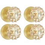 4 Pack Satin Brass Dummy Door Set Champagne Glass Crystal Gold. Fixed Price $92.10.