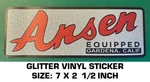 Ansen Equipped Gardena, Ca. Glitter Vinyl Decal Sticker- Vintage Racing. Fixed Price $10.83.