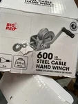 Torin Big Red 600LB Steel Cable Hand Winch. Fixed Price $39.99.