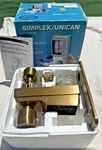 Simplex Unican Mechanical Pushbutton Lock LR1021S-05-41 Antique Brass L1000. Fixed Price $399.99.