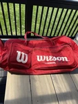 Wilson Tour Red Duffle Bag Baseball Softball Equipment Carry Handle. Fixed Price $32.00.