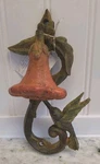 Seasons Of Midwest Cannon Falls Hummingbird Flower Iron Door Knocker 6.5" Tall. Fixed Price $22.00.