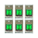 Visionis 6 Pack FPC-7493 VIS-7000 Green Square Push Exit Button For Door A.... Fixed Price $198.90.