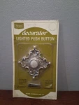 Vintage Sears Roebuck Push Button Lighted Doorbell Nos 2 3/4". Fixed Price $19.99.