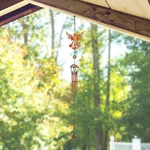 Orange Angel Wind Chime With Copper Gem 18"LONG Ornament Home Decor Unique Gift. Fixed Price $18.29.