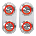 Dual Daytona Silver Billet Power Window/ Door Lock Switches Red Led Light 12V. Fixed Price $98.95.