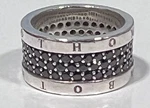 Genuine Thomas Sabo TR1710 Black Cz Chunky Ring, Size 5, 10GR. Fixed Price $50.00.